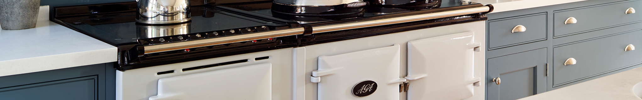 AGA Dual Control in White with an integrated module