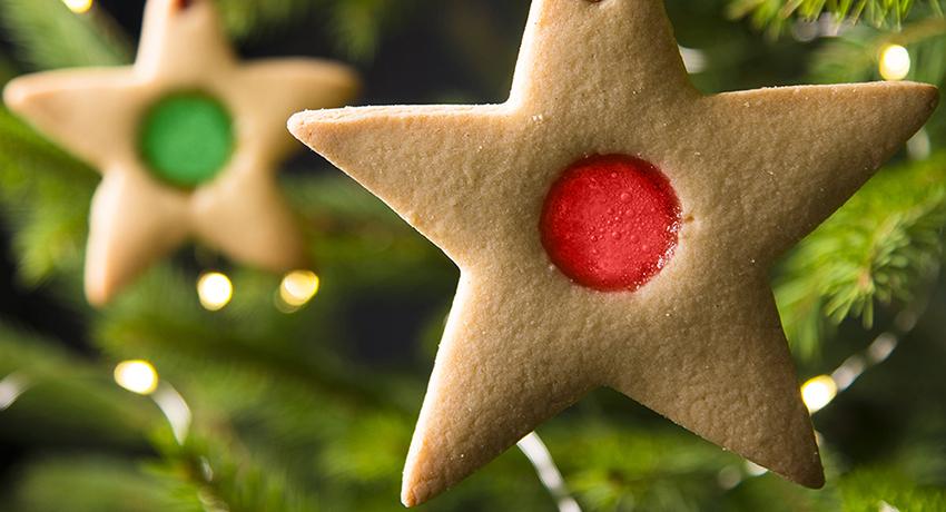 Jewelled Christmas Tree Biscuits 