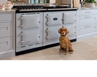 AGA Dual Control in Pearl Ashes with dog