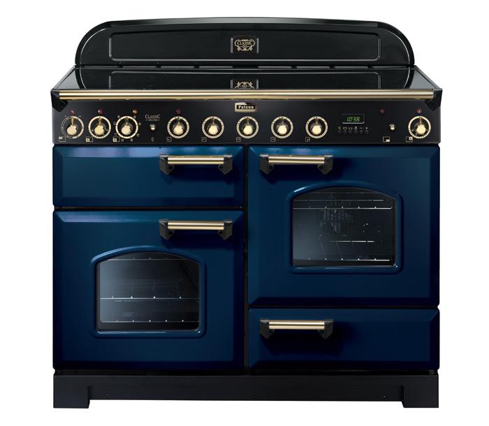 Falcon Classic Deluxe 110 Induction in Regal Blue with brass trim