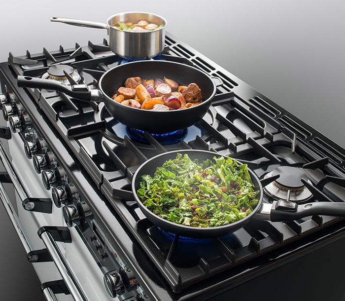 Five-burner gas hob available on the AGA Masterchef Deluxe