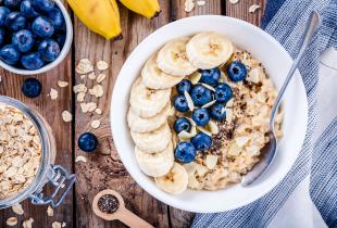 Banana and Blueberry Porridge