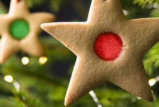Jewelled Christmas Tree Biscuits 